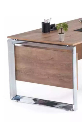 Moderner Brauner Schreibtisch Büro Möbel Holz Arbeitszimmer Design Stil