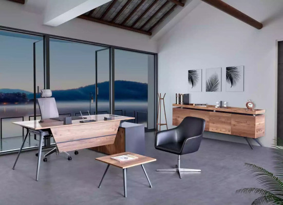 Schreibtisch Couchtisch Sideboard Büro Arbeitszimmer Braun Modern Holz