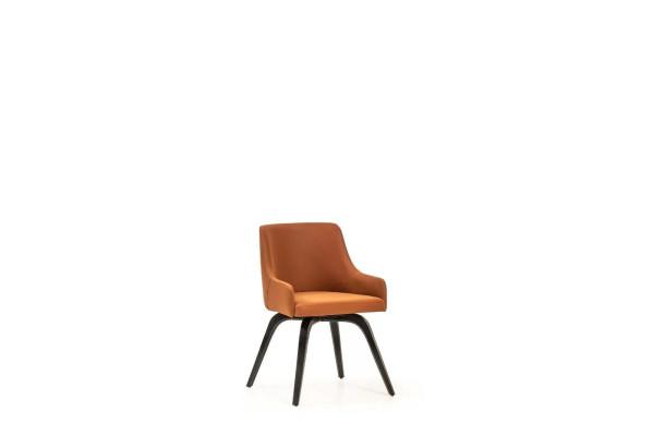 Essecke Essgruppe Esszimmer Esstisch Stühle Set 8tlg Bar Orange Holz