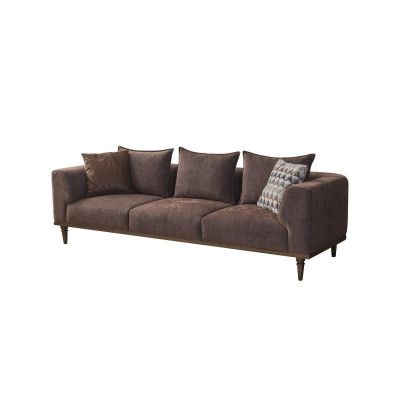 Viersitzer Sofa 4 Sitzer Couch Braun Stoffsofa Polstersofa Moderne