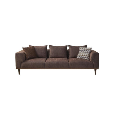 Viersitzer Sofa 4 Sitzer Couch Braun Stoffsofa Polstersofa Moderne