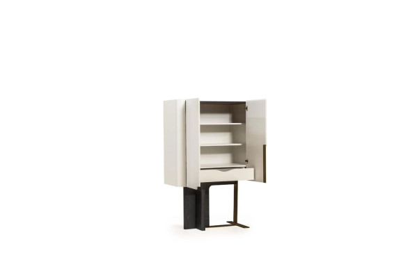 Schrank Holzschrank Holz Weiß Esszimmer Anbauschrank Moderne Anrichte
