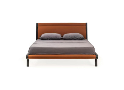Doppelbett Bett Bettrahmen Orange Schlafzimmerbett Schlafzimmer Holz
