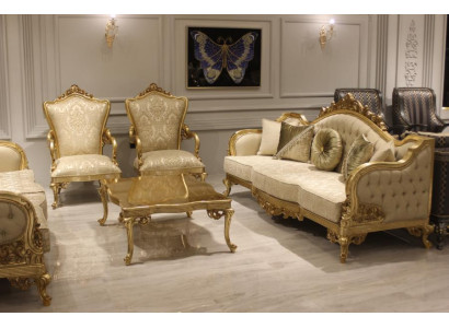 Sofagarnitur 3311 Sitzer Couchtisch Klassisch Textil Komplett Couch Polster Neu
