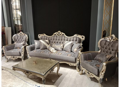 Exklusives Sofagarnitur set 3+3+1 3tlg 2x Sofa Sessel Relax Luxuriöses set