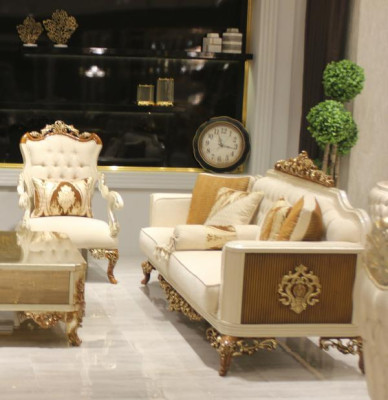 Premium Wohnzimmer Set Möbel set 2x Sofa 3 Sitzer Moderner Wohnzimmer neu