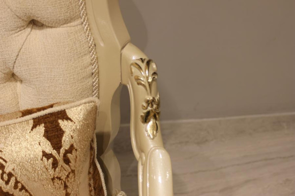 Exklusive Wohnzimmer Möbel luxuriösen Sessel bequemen Sessel Beige Neu