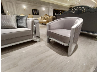 Elegantes Wohnzimmer Sitzplätzen modernen Sessel Hochwertiges Sessel Grau Sessel