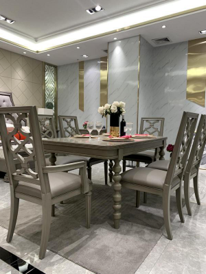 Garnitur Holz Möbel Sets Essgruppe Esszimmer Garnitur 6x Stuhl Set Stühle Neu