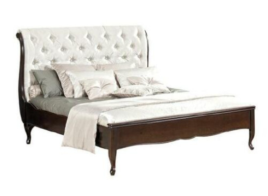 Komplett Schlafzimmer Bett Ehebett Nachttische Kommode Sessel Chippendale Royal