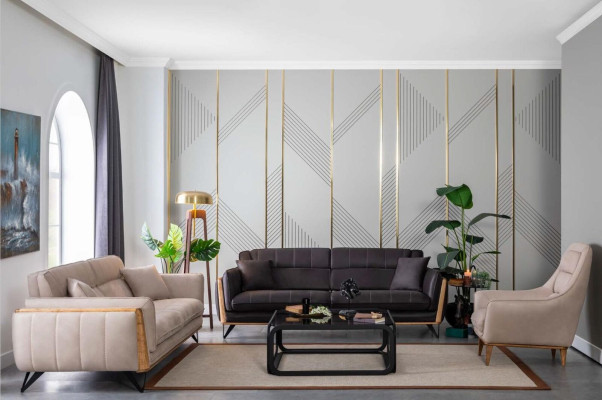 Dreisitzer Couch Barock Rokoko Sofa Polster Klassische Couchen Wohnzimmer