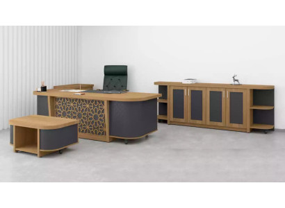 Komplette Büromöbel Tisch Arbeitszimmer Möbel Designer Set Schreibtisch