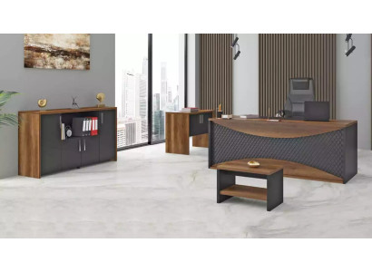 Arbeitszimmer Holzmöbel Büro Set Schreibtisch Aktenschrani Couchtisch