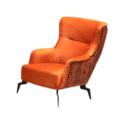 Couchgarnitur Viersitzer Dreisitzer Sessel Orange Sofa 3tlg Stoffsofa
