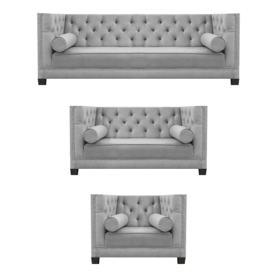 Luxus Wohnzimmer Moderne Sofagarnitur Set 2x Sofas Neu Sessel Garnituren