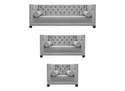 Luxus Wohnzimmer Moderne Sofagarnitur Set 2x Sofas Neu Sessel Garnituren