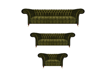 Komplett Grün Sofas Set Sofagarnitur Luxus Textil Einrichtung Chesterfield