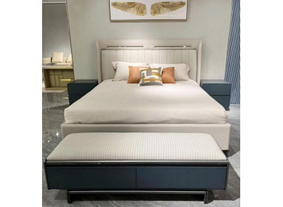 Schlafzimmer Set Luxus Möbel Bett Nachttische Doppelbetten Bettgestell