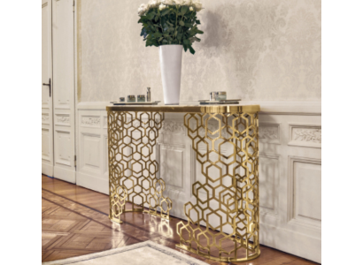 Luxus Konsole Design Konsolen Tisch Möbel Sideboard Einrichtung Gold