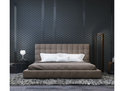 Modernes Gestell Luxus Schlaf Zimmer Bett Hotel Design Grau Doppel