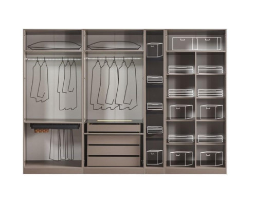 Modern Kleiderschrank Möbel Schlafzimmer Luxus Grau Schrank Schränke