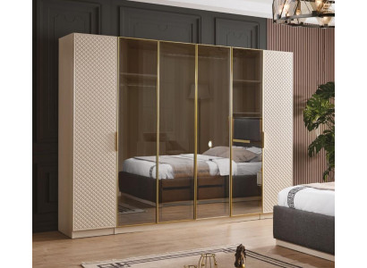 Elegant Kleiderschrank im Schlafzimmer luxuriös Holz Möbel Schränke schrank