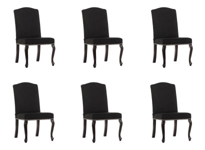 6x Design Polster Stuhl Garnitur Stühle Textil Sitz Komplett Set