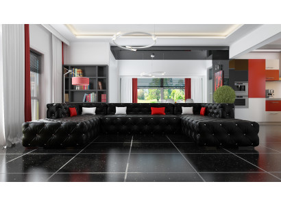 Ecksofa Chesterfield Wohnlandschaft Luxus Designer Sofa Couch Polster Ecksofa