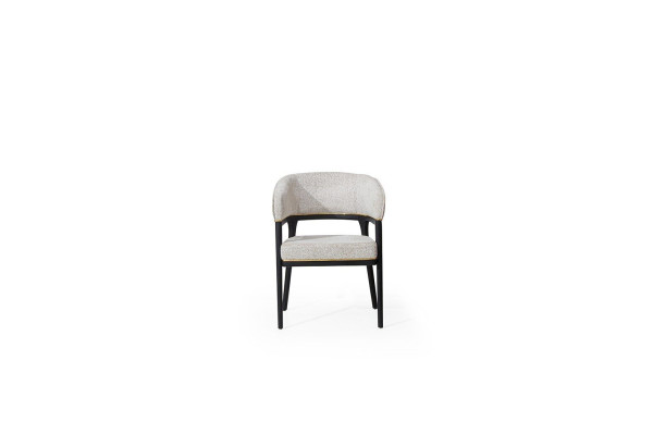 Weiß-Schwarzer Esszimmerstuhl Lehnstühle Designer Esszimmer Stühle Neu
