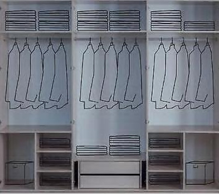 Moderner Hellgrauer Kleiderschrank Schlafzimmer Edle Glasschränke Schrank