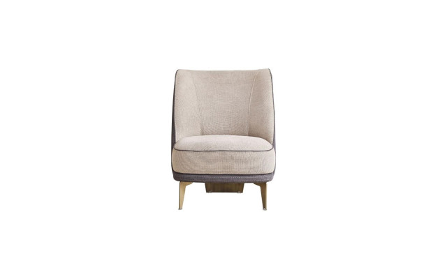 Grau-Beiger Sessel Designer Einsitzer Armsessel Wohnzimmer 1-Sitzer Neu