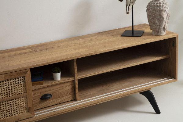 TV Ständer RTV Lowboard Couchtisch Braun Holz Modern Wohnzimmer Set