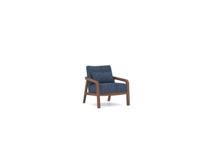 Modern Sessel Design Einrichtung Wohnzimmer Blau Stoff Couch Textil Neu