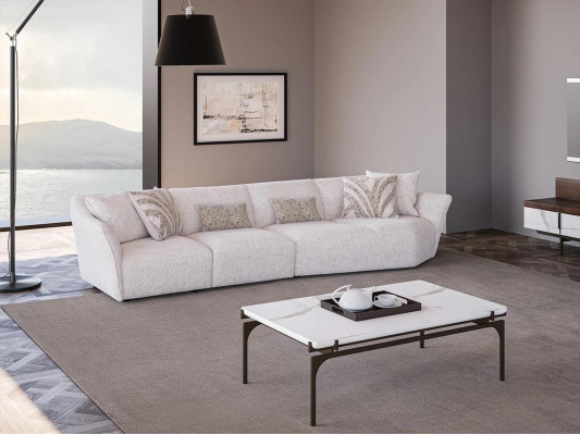 Wohnzimmer Modern Weiß Sofa Viersitzer Couch Polstermöbel Modern Einrichtung