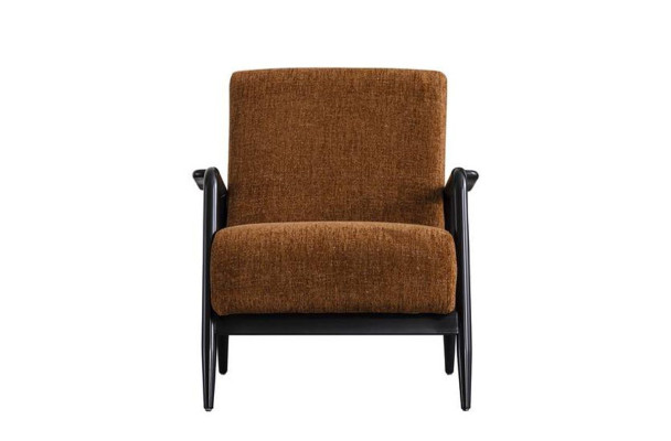 Brauner Wohnzimmer Sessel Lounge Einsitzer Stoffsessel Textil Möbel Neu