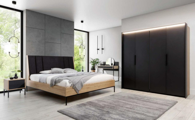 Kleiderschrank Schwarz Luxus Holz Schlafzimmer Elegantes Schrank Design Modern