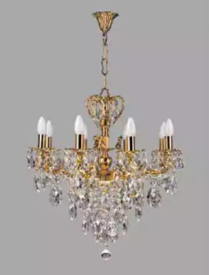 Lüster Kronleuchter Deckenlampe Deckenleuchter Gold Luxus Art Crystal