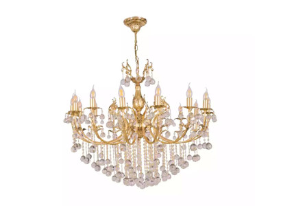 Deckenleuchter Kronleuchter Luxus Gold Deckenlampe Lüster Kristall Lampen