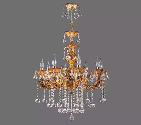 Deckenlampe Lüster Luxus Deckenleuchter Gold Kronleuchter Kristall Lampe