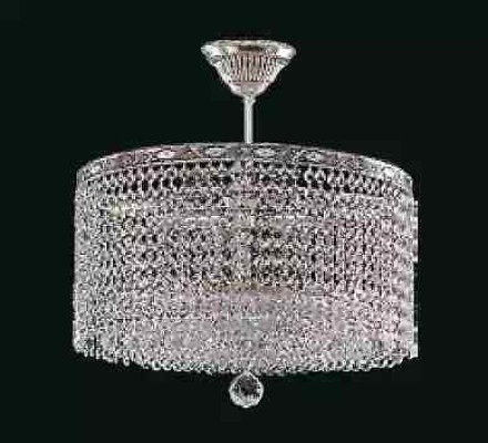 Runde Deckenlampe Kristall Deckenleuchter Luxus Silber Kronleuchter Lüster