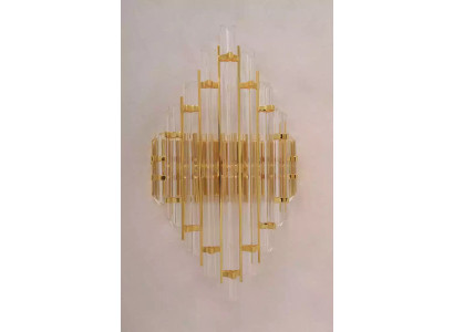 Wandleuchte Crystal Wohnzimmer Wandlampe Luxus gold Schlafzimmer Stil