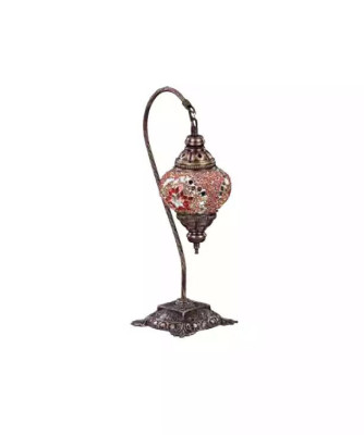 Tischleuchte Tischlampe Lampe Leuchten Luxus Grau Lampen Tisch Glas