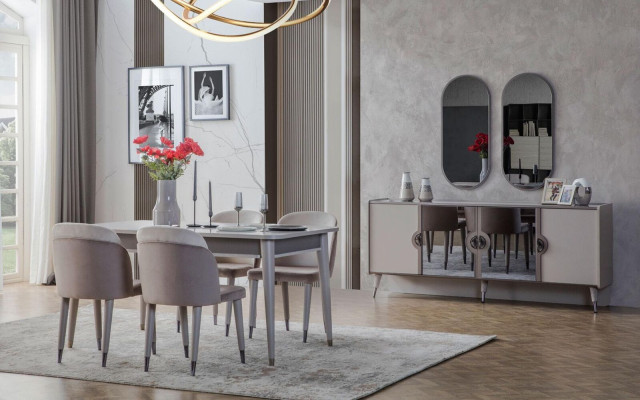 Hellgraue Esszimmerstühle Küchenstühle Designer Polster Esszimmer Möbel