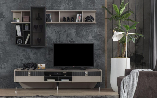 Exklusives Sideboard Modernes Regal TV-Ständer Holz Lowboard Möbel Neu