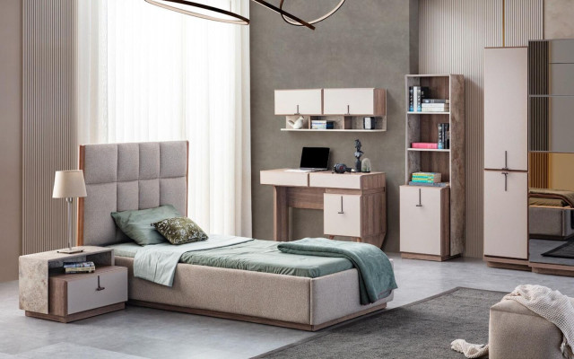 Modernes Bücherregal Designer Standregal Beige Büroregale Bücherschrank