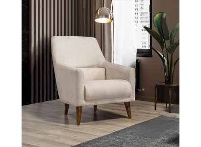 Design Wohnzimmer Sessel Luxus Neu Polster Modern Holz Textil Neu