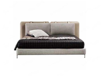 Schlafzimmer Großes Doppelbett stilvolles Bett Holz neu Luxus Modern