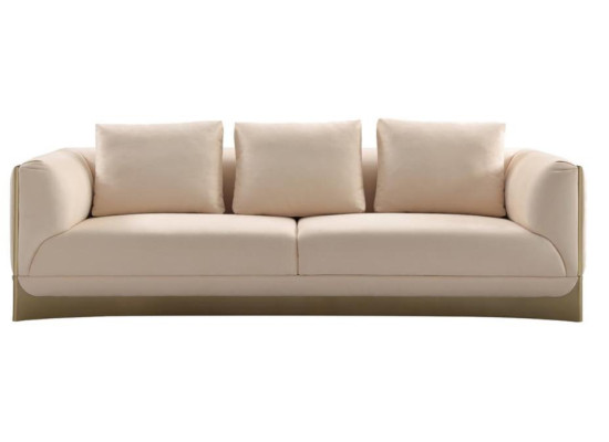 Sofa 3 Sitzer Sofas Wohnzimmer Luxus Stil Modern beige Couch Möbel