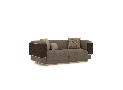 Wohnzimmer Sofa Zweisitzer Luxus Einrichtung Polster Textil Design Polstermöbel