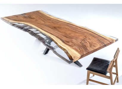  Esszimmertisch Konferenztische Esstisch Epoxidharz Tisch Holz Braun